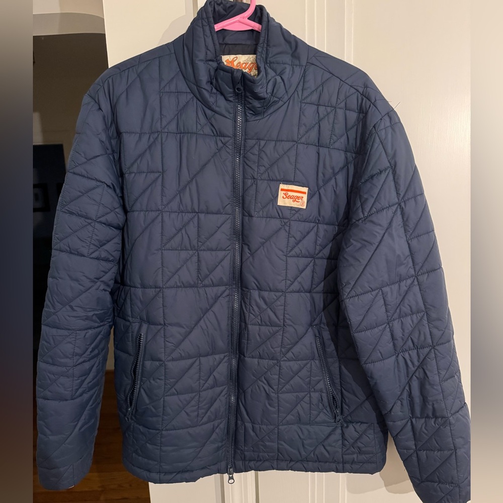 Seager Co. Men's Navy Quilted Puffer Jacket
